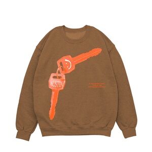 Post Malone Austin Keys Brown Crewneck XL